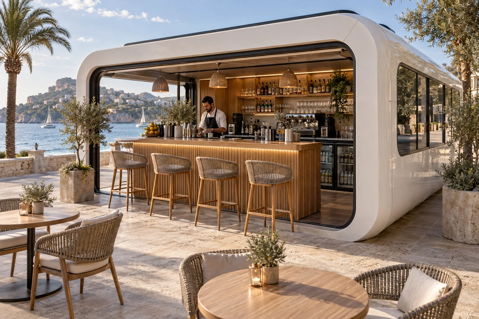 Bar de playa · Visualización del concepto