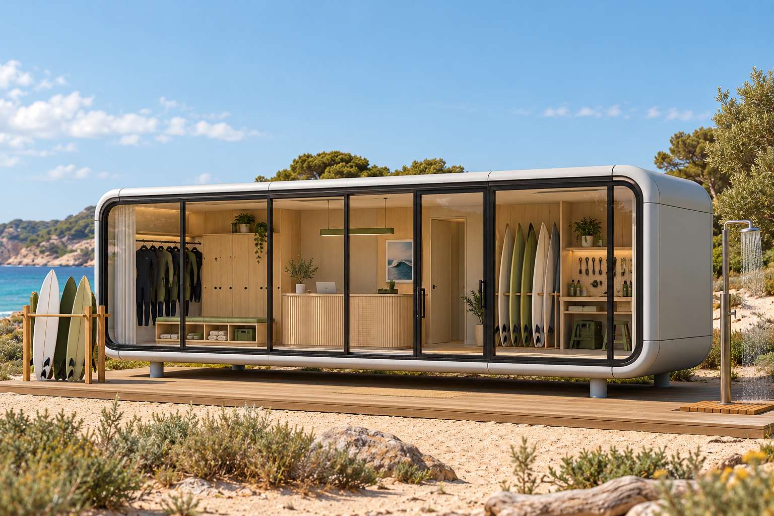 Surf shop y alquiler · Visualización del concepto