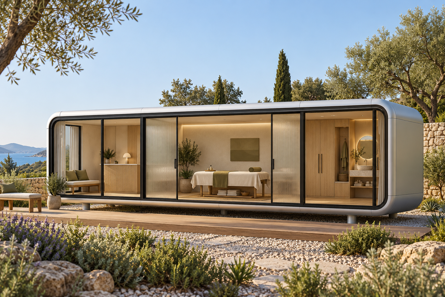 Retiro, wellness y masaje · Visualización del concepto