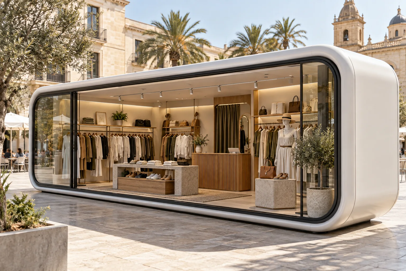 Tienda temporal / pop-up · Visualización del concepto